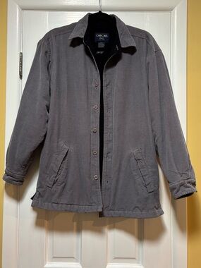 Cherokee Gray Button-Front Corduroy Jacket